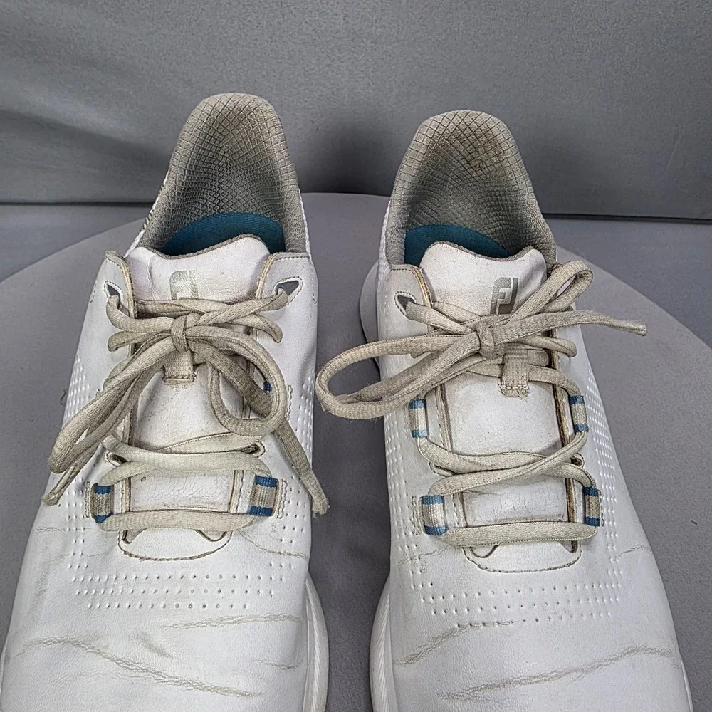 FootJoy FJ Mens Fuel Spikeless Golf Shoes White Sneakers Size 11.5
